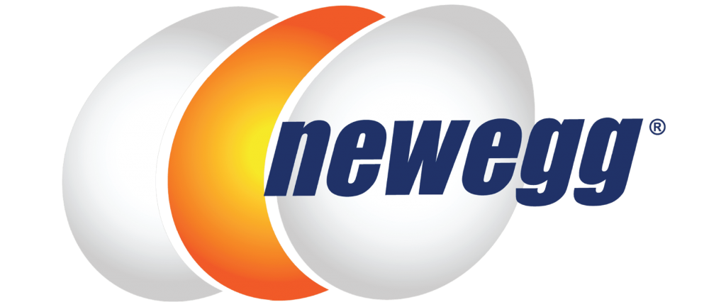 newegg Logo Marketplace transparent white orange blue